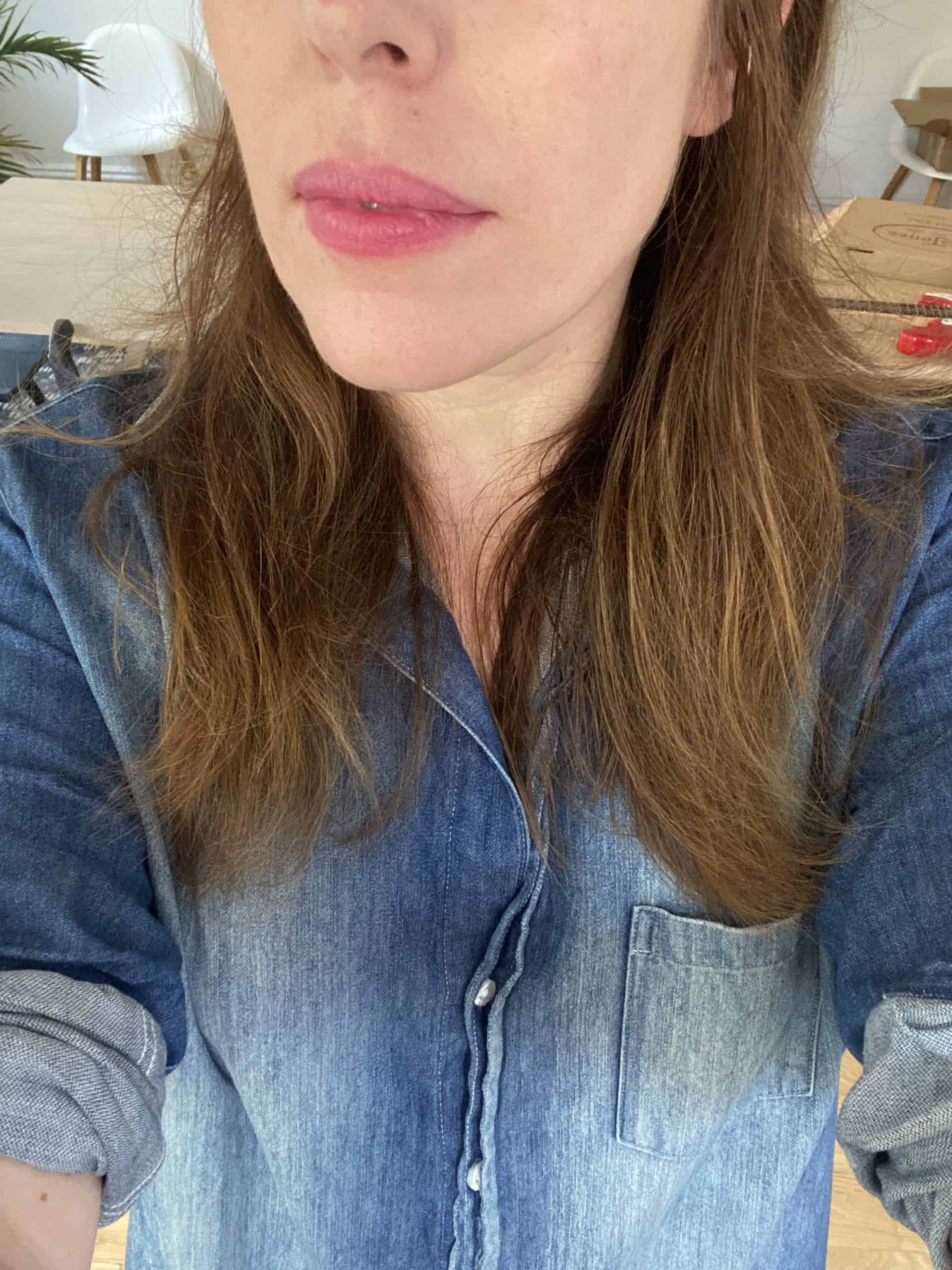 bitten lipstick